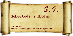 Sebestyén Ibolya névjegykártya