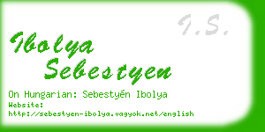 ibolya sebestyen business card