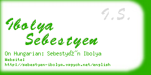 ibolya sebestyen business card